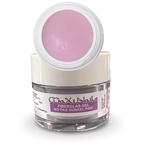 Fiberglas Gel No File Dunkel Pink 15ml